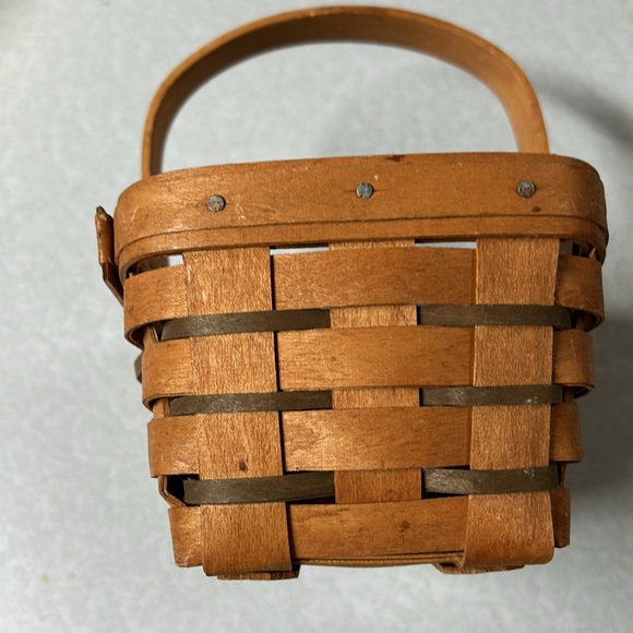 VTG Longaberger Small Market Basket with Green Weave - Picture 5 of 12